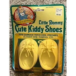 CABBAGE PATCH Little Mommy Cute Kiddy Shoes White Laces Woolworth